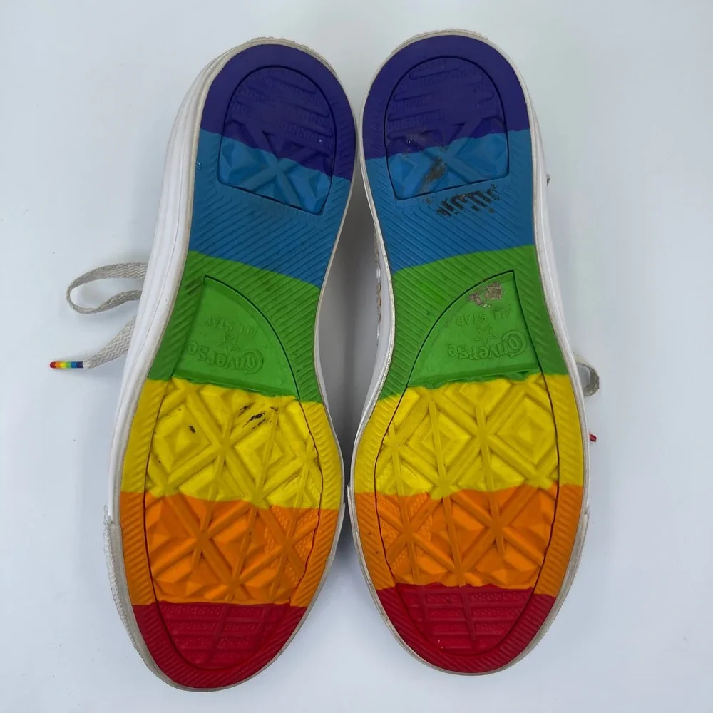 Converse Chuck Taylor All Star Ox Pride Rainbow Sneakers Unisex Mens 6 Womens 8